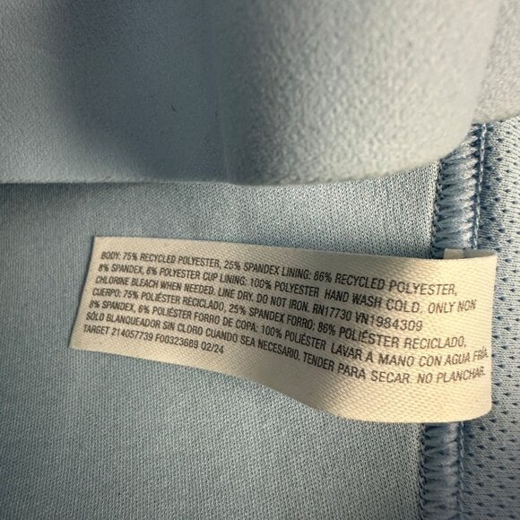 All In Motion Sports Bra 38C High-Support Adjustable Straps Zip Front Blue - Picture 10 of 14